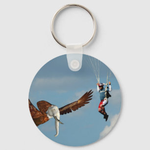 Elegant Elephant Eagle Key Ring