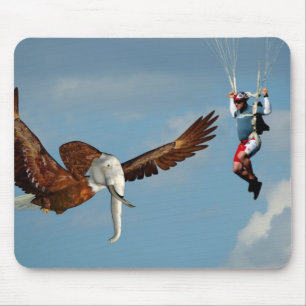 Elegant Elephant Eagle Mouse Mat