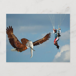 Elegant Elephant Eagle Postcard