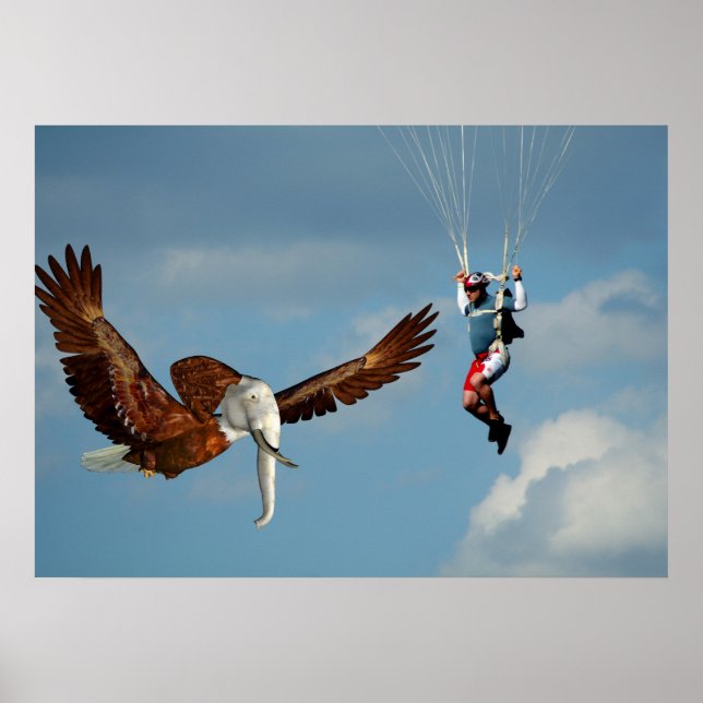 Elegant Elephant Eagle Poster (Front)