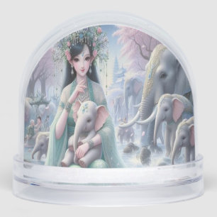 Elegant Elephant Snow Globe