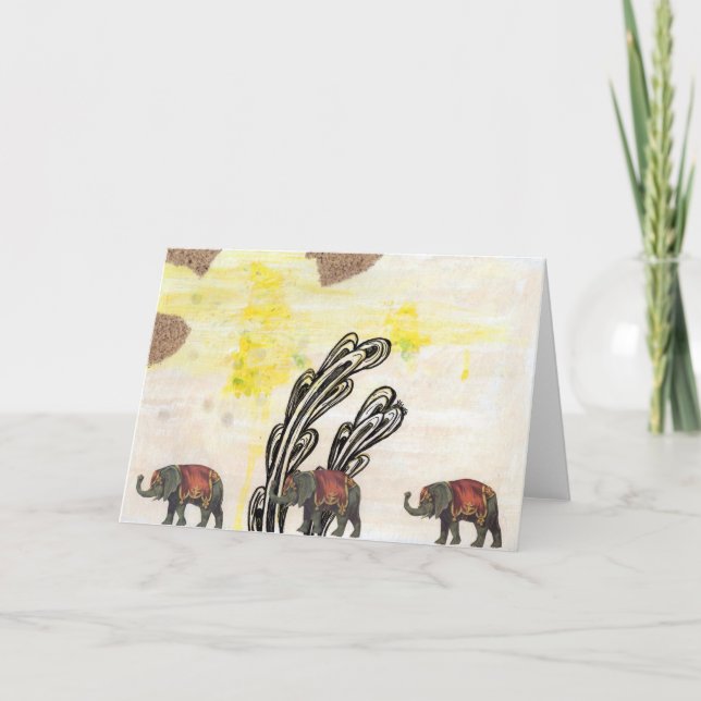 Elegant Elephants Card (Front)