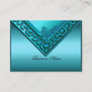 Elegant Elite Classy Teal Blue Business Card