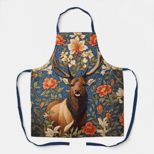 Elegant Elk William Morris Inspired Floral Apron