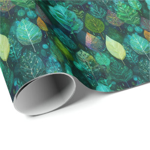 Elegant Elven Leaf D&D Nature Wrapping Paper