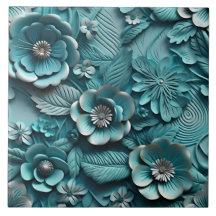 Elegant Embossed 3D Floral Relief