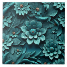 Elegant Embossed 3D Floral Relief