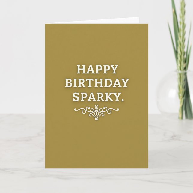 Elegant Embossed Birthday Card (Front)