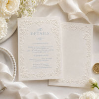 Elegant Embossed Floral Wedding Details