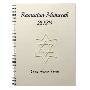 Elegant Embossed Star Islamic Notebook