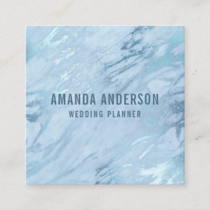 Elegant Emerald Blue Marble Business Card