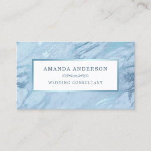 Elegant Emerald Blue Marble Business Card