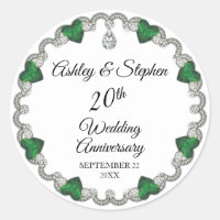 Elegant Emerald Diamonds 20th Wedding Anniversary