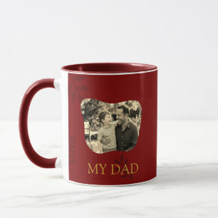 Elegant Emerald & Gold Ivy Father's Day Photo Mug