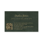Elegant emerald green and gold QR code luxury