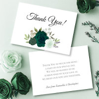 Elegant Emerald Green Boho Roses Wedding