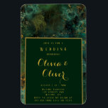 Elegant Emerald Green & Gold Glitter Agate Wedding Magnet<br><div class="desc">You will love this beautiful emerald green and gold flecks agate geode with shimmering gold flecks. Matching invitations and products are available.</div>