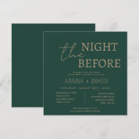 Elegant Emerald Green Rehearsal Dinner Wedding 