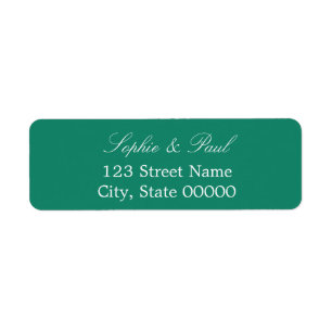 Elegant Emerald Green Return Address Label