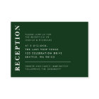 Elegant Emerald Green Simple Wedding Reception