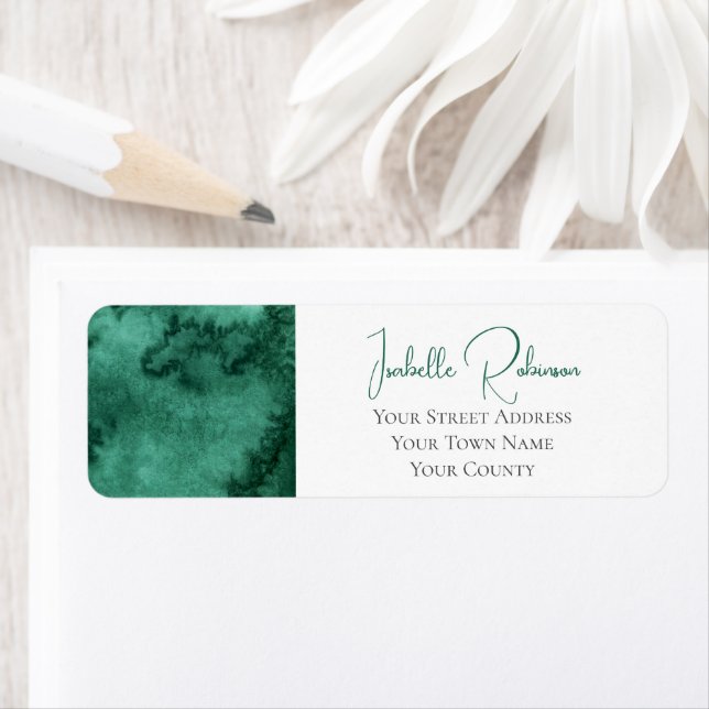 Elegant Emerald Green Watercolor Wash Wedding (Insitu)
