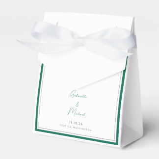 Elegant Emerald Green Wedding Favour Box