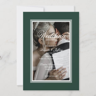 Elegant Emerald Green Wedding Save The Date  Invitation