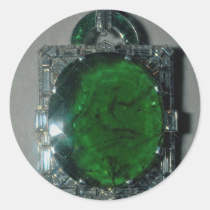 Elegant Emerald pendant of 167 carats Classic Round Sticker