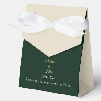 Elegant Emerald Wedding Favor Favour Box