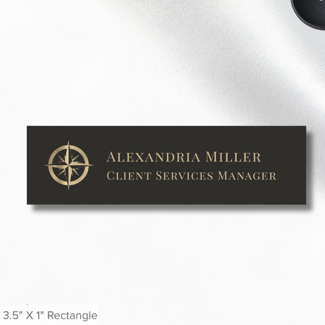Elegant Employee Name Tags with Logo (Creator Uploaded)