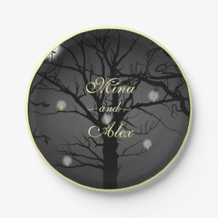 Elegant Enchanted Forest Gothic  Paper Plate