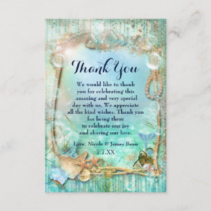 Elegant Enchanted Sea Beach Thank You Cards