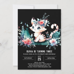 Elegant Enchanted Tiger Birthday Invitation