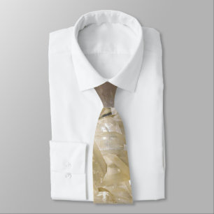 Elegant Energy Graphic Clear Quartz Tie