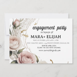 Elegant engagement  party invitation