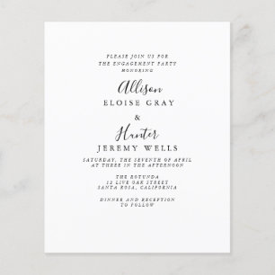 Elegant Engagement Party Invitation Flyer