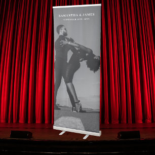 Elegant Engagement Wedding Full Photo Retractable Banner