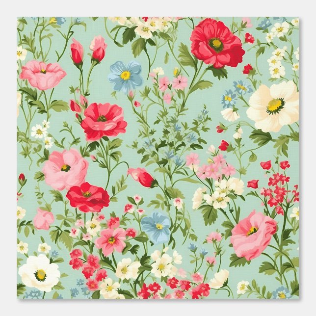 Elegant English Country Wildflower Garden Wallpaper (Front)