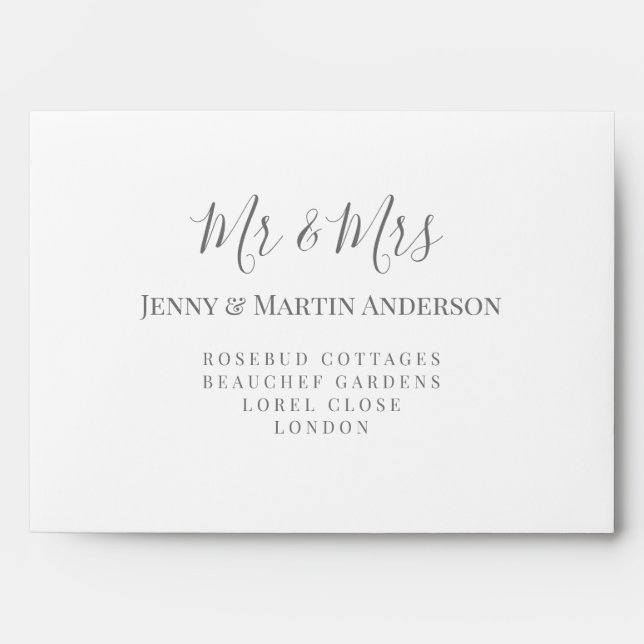 Elegant envelope with Contrast colour liner, (Front)