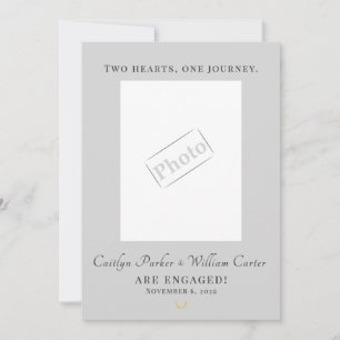 Elegant Equestrian Engagement Announcement Card