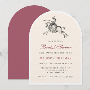 Elegant Equestrian Horse Riding Bridal Shower Invitation