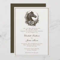 Elegant Equestrian Horse Wreath Equine Wedding