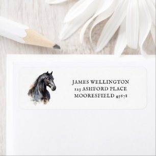Elegant Equestrian Watercolor Horse