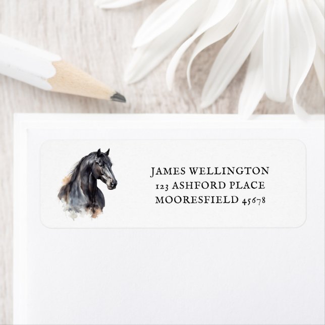 Elegant Equestrian Watercolor Horse (Insitu)