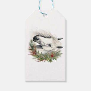Elegant Equine Christmas Gift Tags