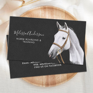 Elegant Equine Horse Personalised Equestrian Business Card