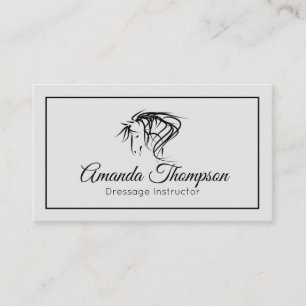 Elegant Equine Horse Stables Riding Instructor Business Card