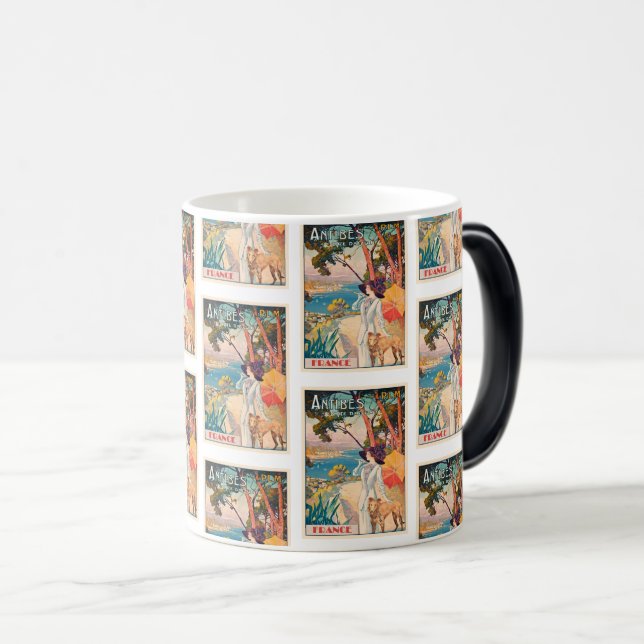 Elegant Escape: Antibes, France Magic Mug (Front Right)