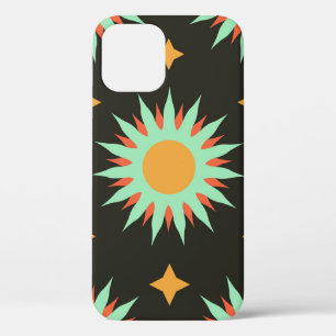 Elegant esoteric shapes seamless pattern art. alch iPhone 12 case