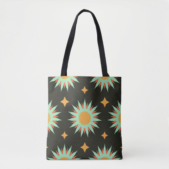 Elegant esoteric shapes seamless pattern art. alch tote bag (Front)